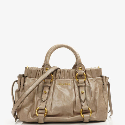 Miu Miu Vitello Lux Pomice Satchel Tasche