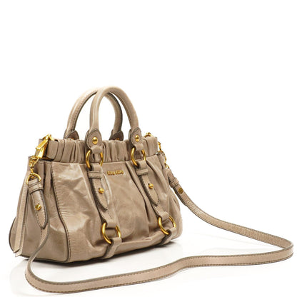 Miu Miu Vitello Lux Pomice Satchel Tasche