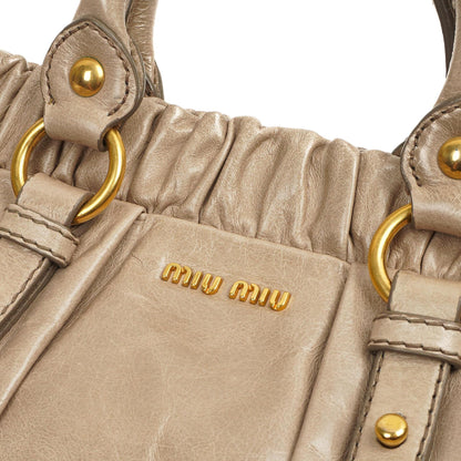 Miu Miu Vitello Lux Pomice Satchel Tasche