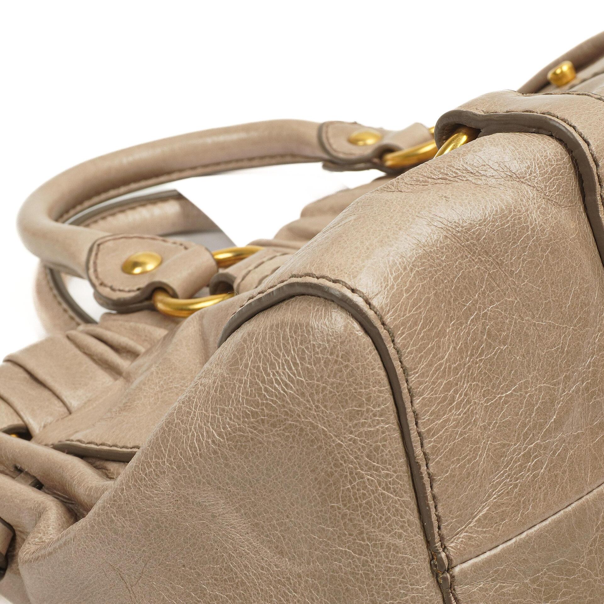 Miu Miu Vitello Lux Pomice Satchel Tasche