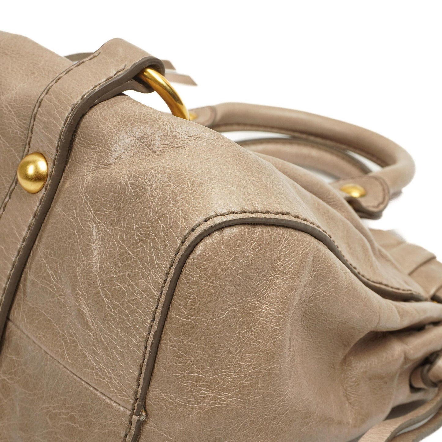 Miu Miu Vitello Lux Pomice Satchel Tasche