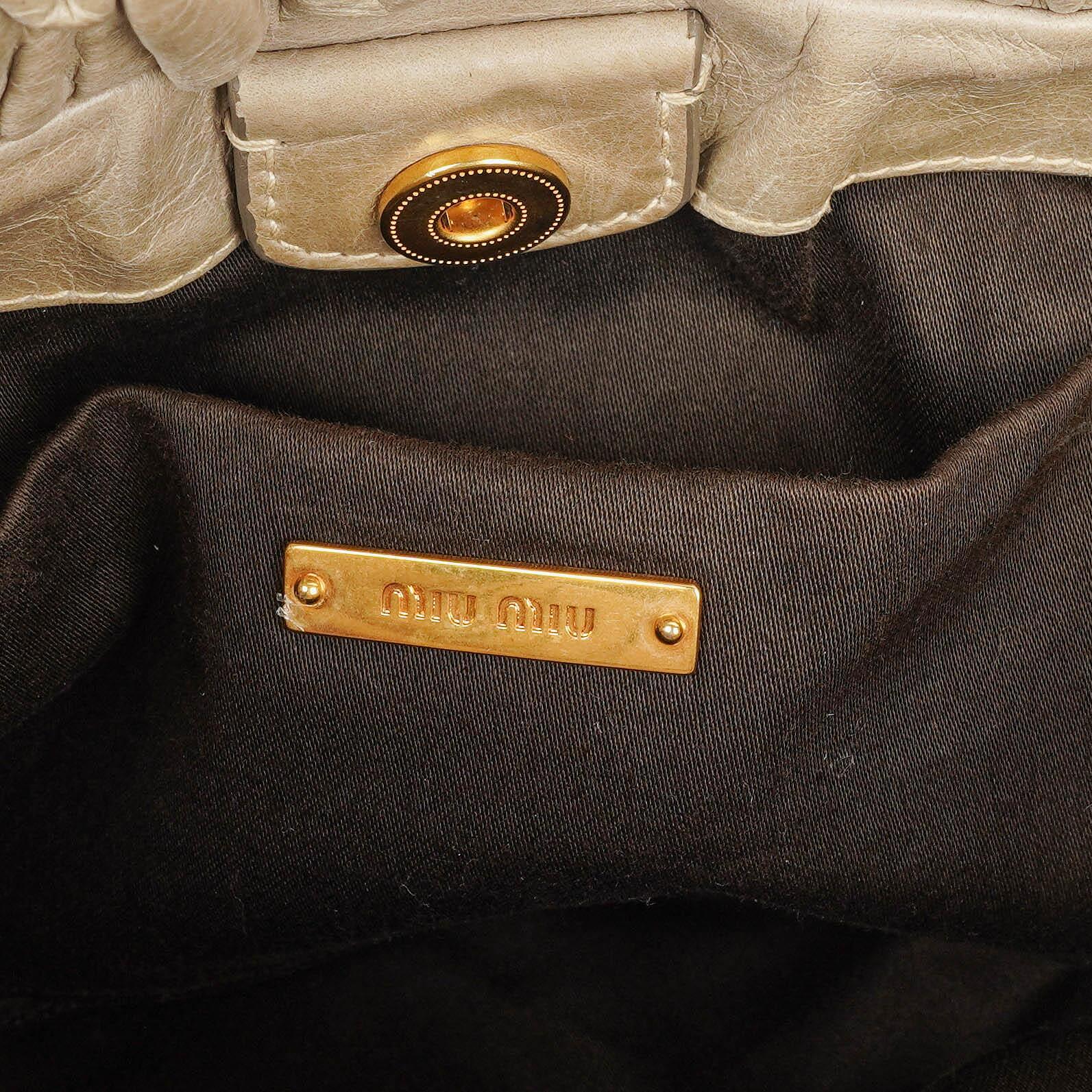 Miu Miu Vitello Lux Satchel Tasche