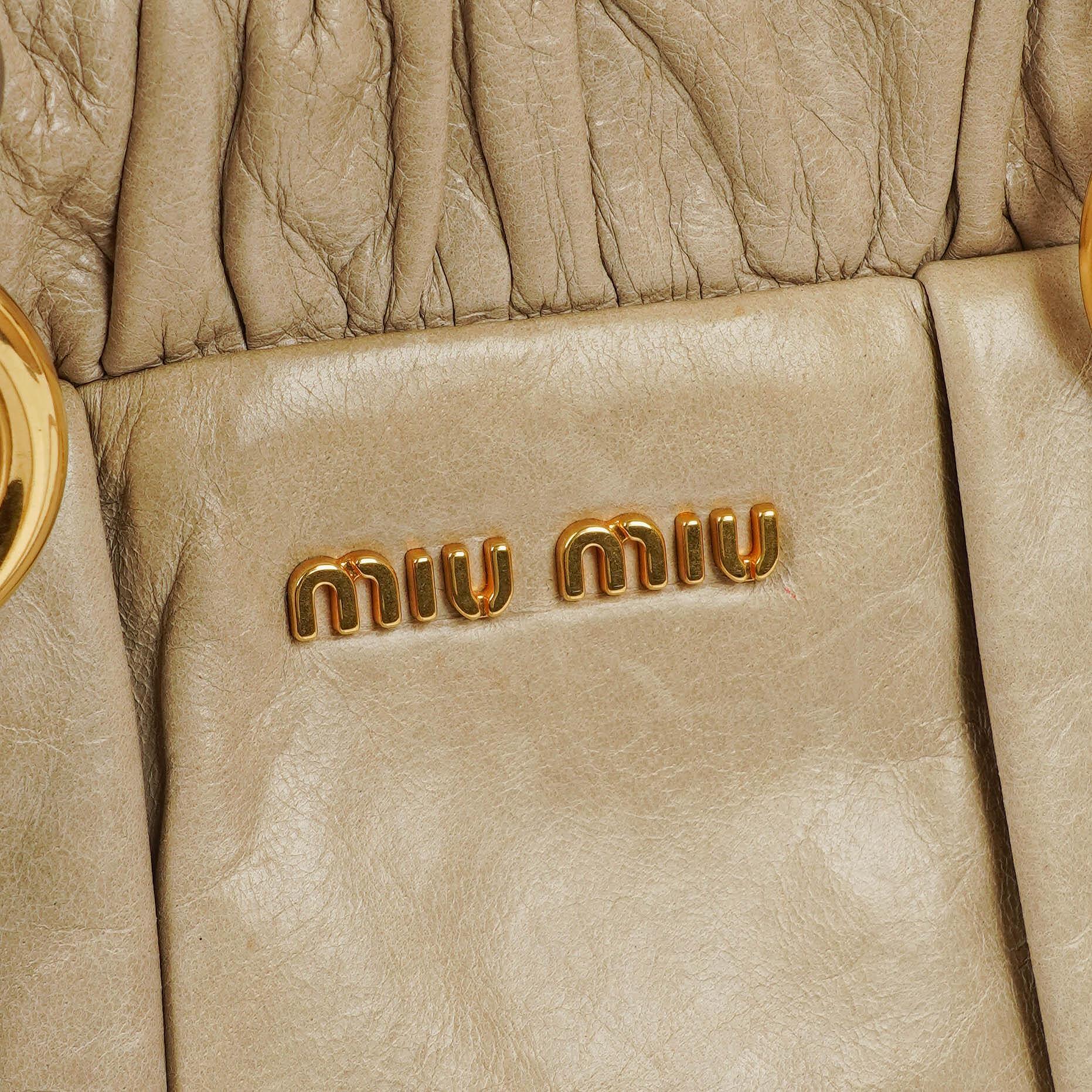 Miu Miu Vitello Lux Satchel Tasche