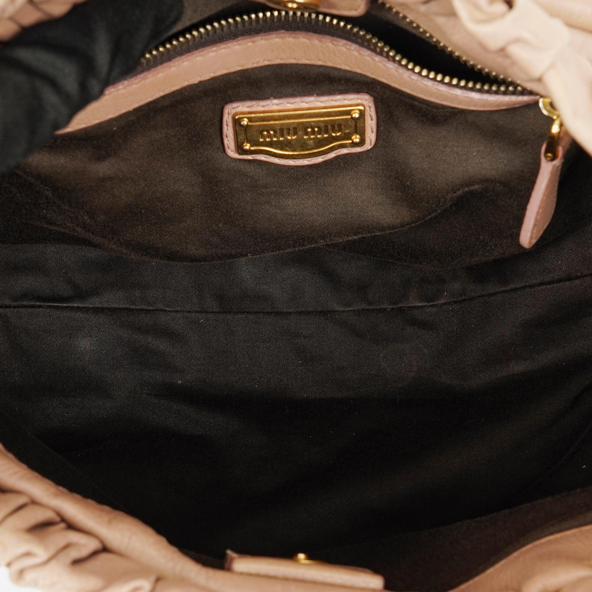 Miu Miu Vitello Lux Satchel Tasche