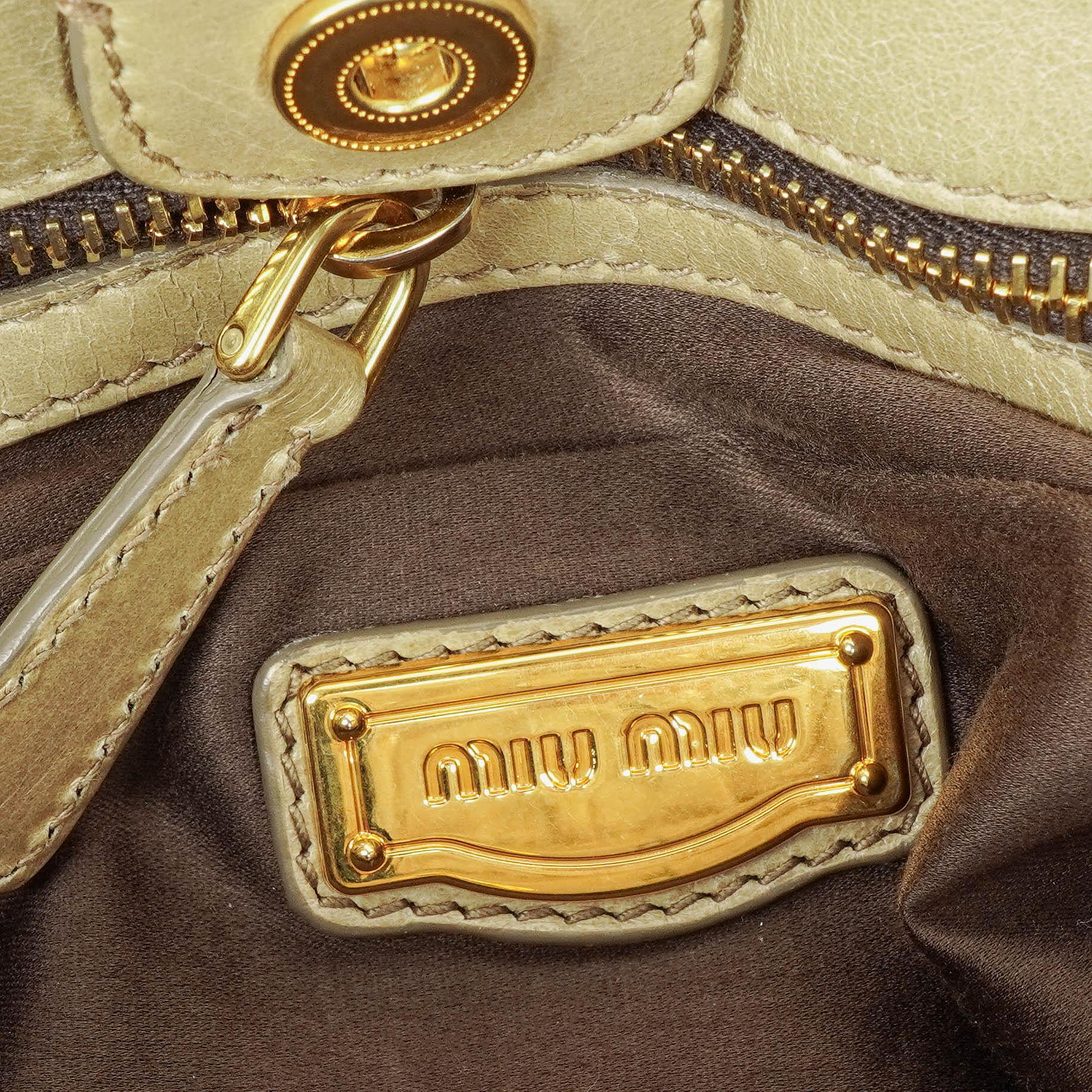 Miu Miu Vitello Lux Satchel Tasche