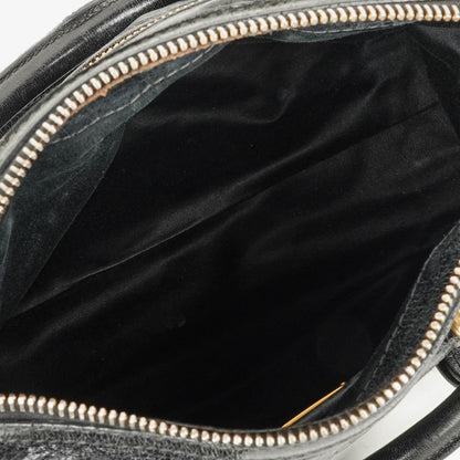 Miu Miu Vitello Lux Kleine Satchel Tasche aus schwarzem Leder