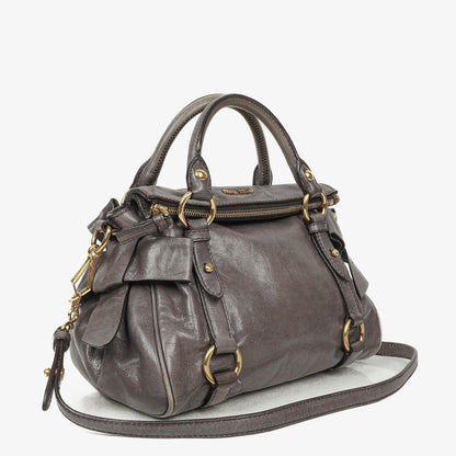 Miu Miu Vitello Lux Small Bow Satchel Tasche