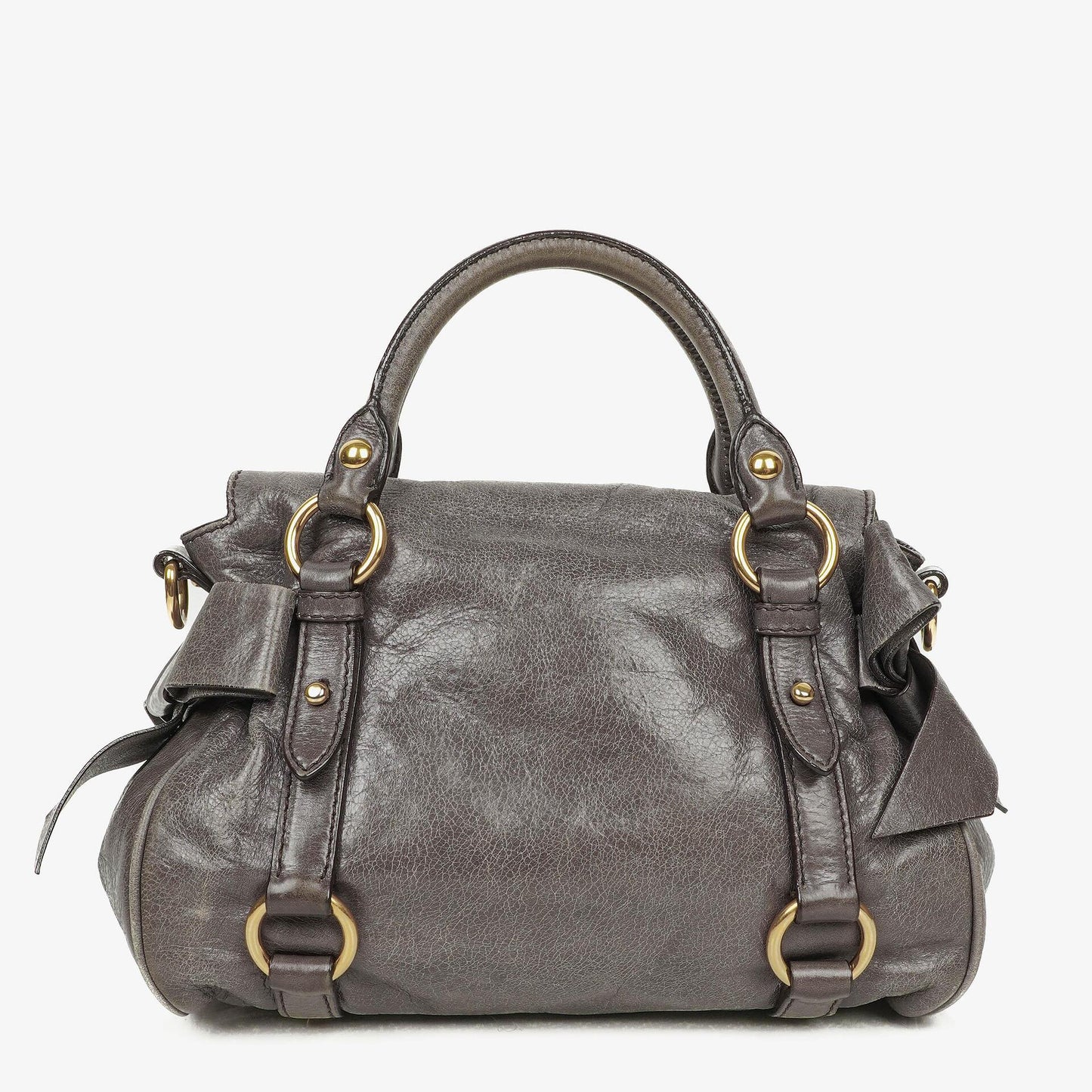 Miu Miu Vitello Lux Small Bow Satchel Tasche