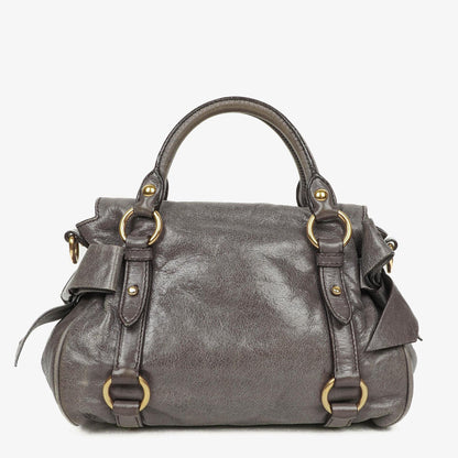 Miu Miu Vitello Lux Small Bow Satchel Tasche