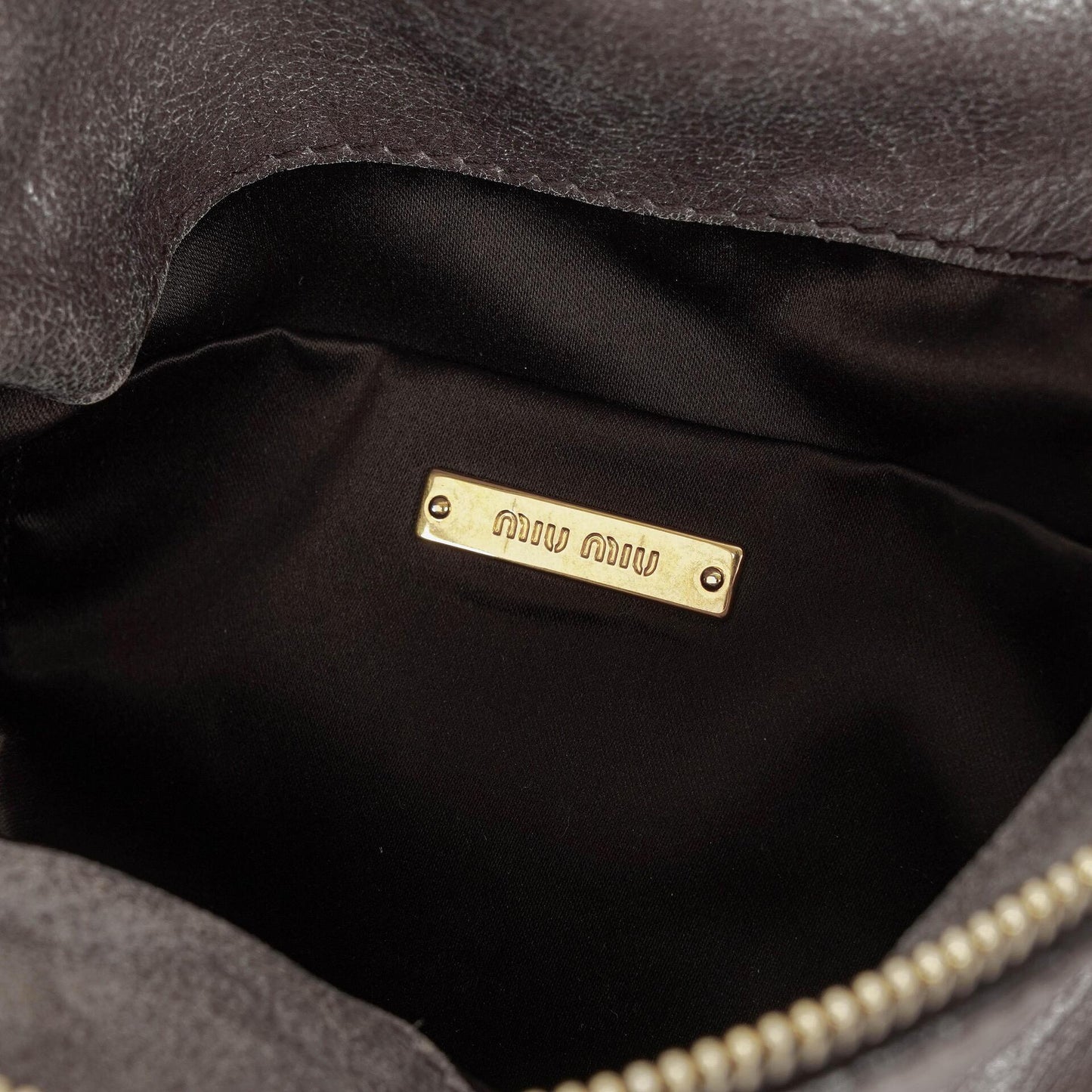 Miu Miu Vitello Lux Small Bow Satchel Tasche