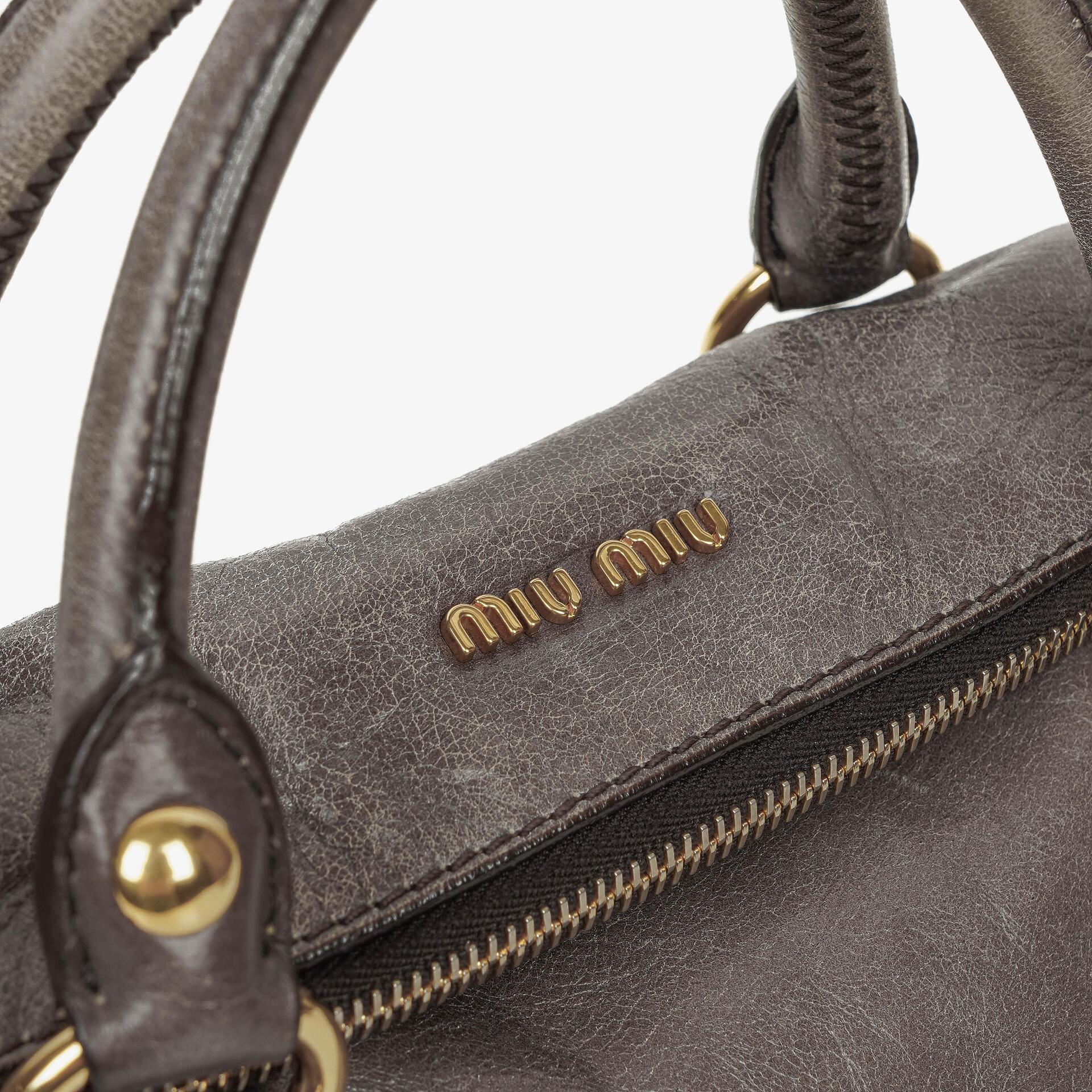 Miu Miu Vitello Lux Small Bow Satchel Tasche
