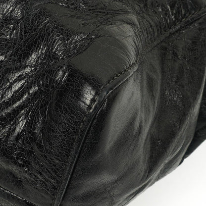 Miu Miu Vitello Shine Satchel Tasche Schwarz