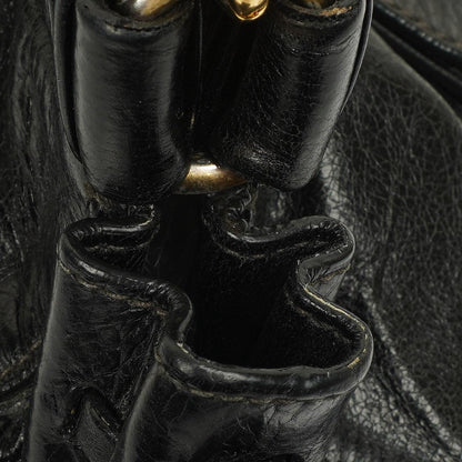 Miu Miu Vitello Shine Satchel Tasche Schwarz