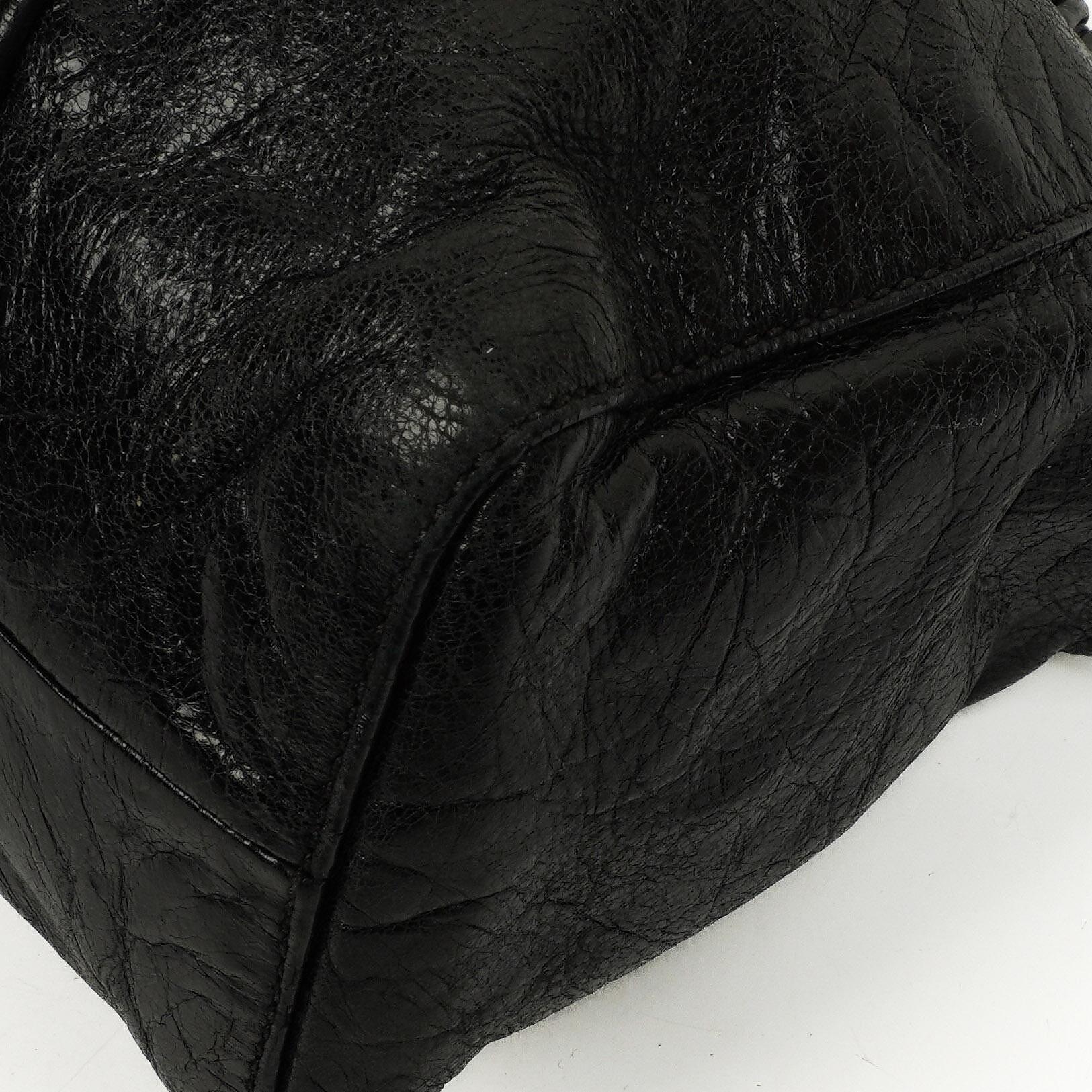 Miu Miu Vitello Shine Satchel Tasche Schwarz