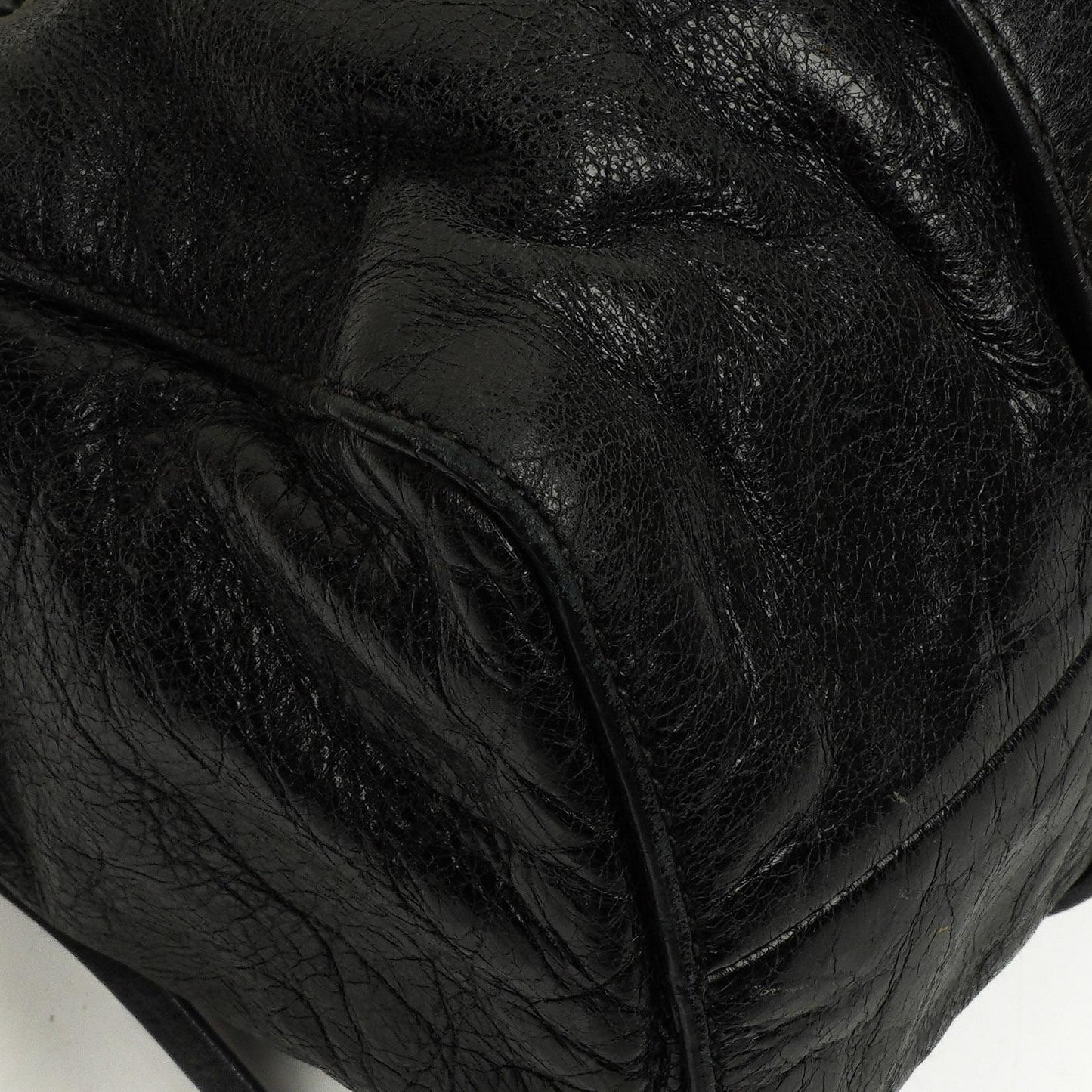 Miu Miu Vitello Shine Satchel Tasche Schwarz
