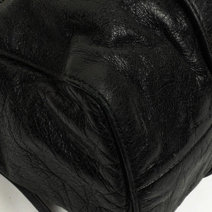 Miu Miu Vitello Shine Satchel Tasche Schwarz
