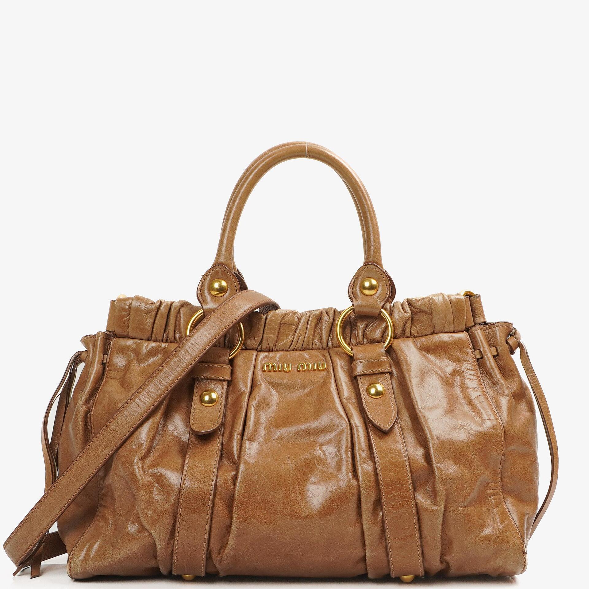 Miu Miu Vitello Shine Cammeo Satchel Tasche