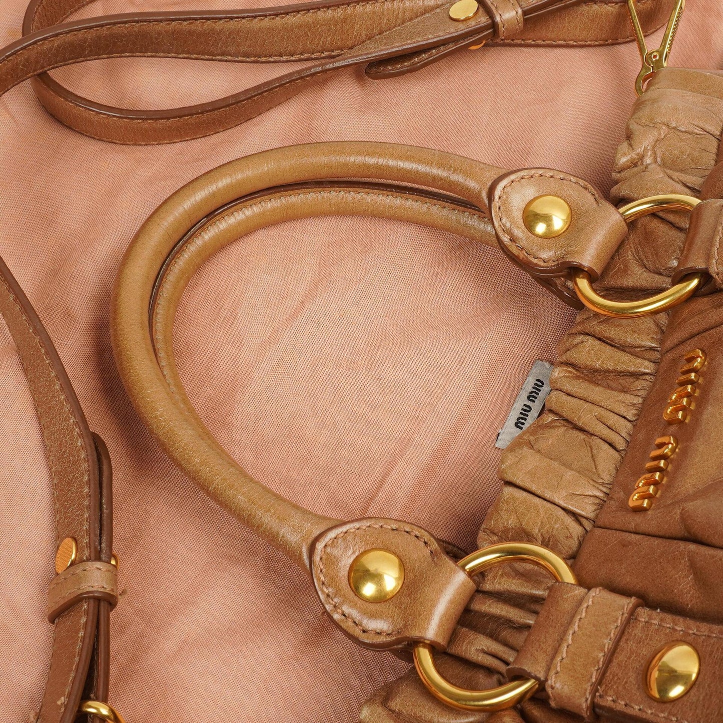 Miu Miu Vitello Shine Cammeo Satchel Tasche