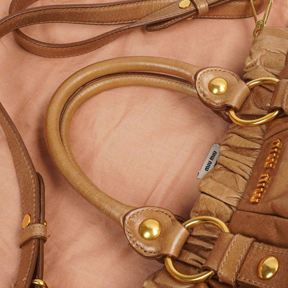 Miu Miu Vitello Shine Cammeo Satchel Tasche
