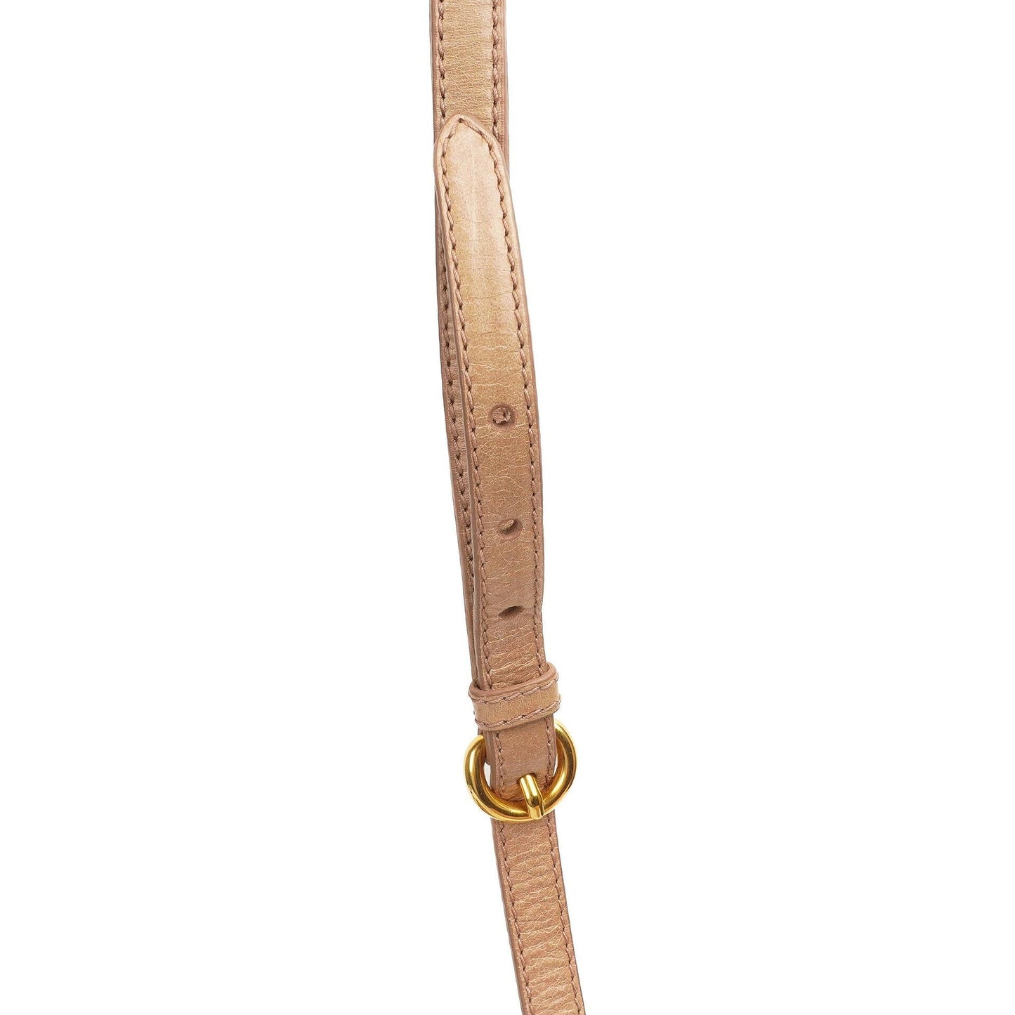 Miu Miu Vitello Shine Tote Bag Cammeo