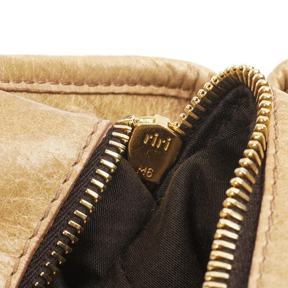 Miu Miu Vitello Shine Tote Bag Cammeo