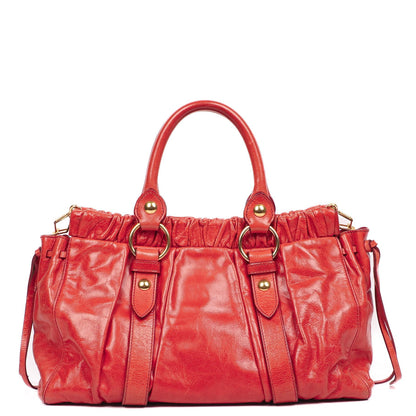 Miu Miu Vitello Shine Lacca Satchel Tasche