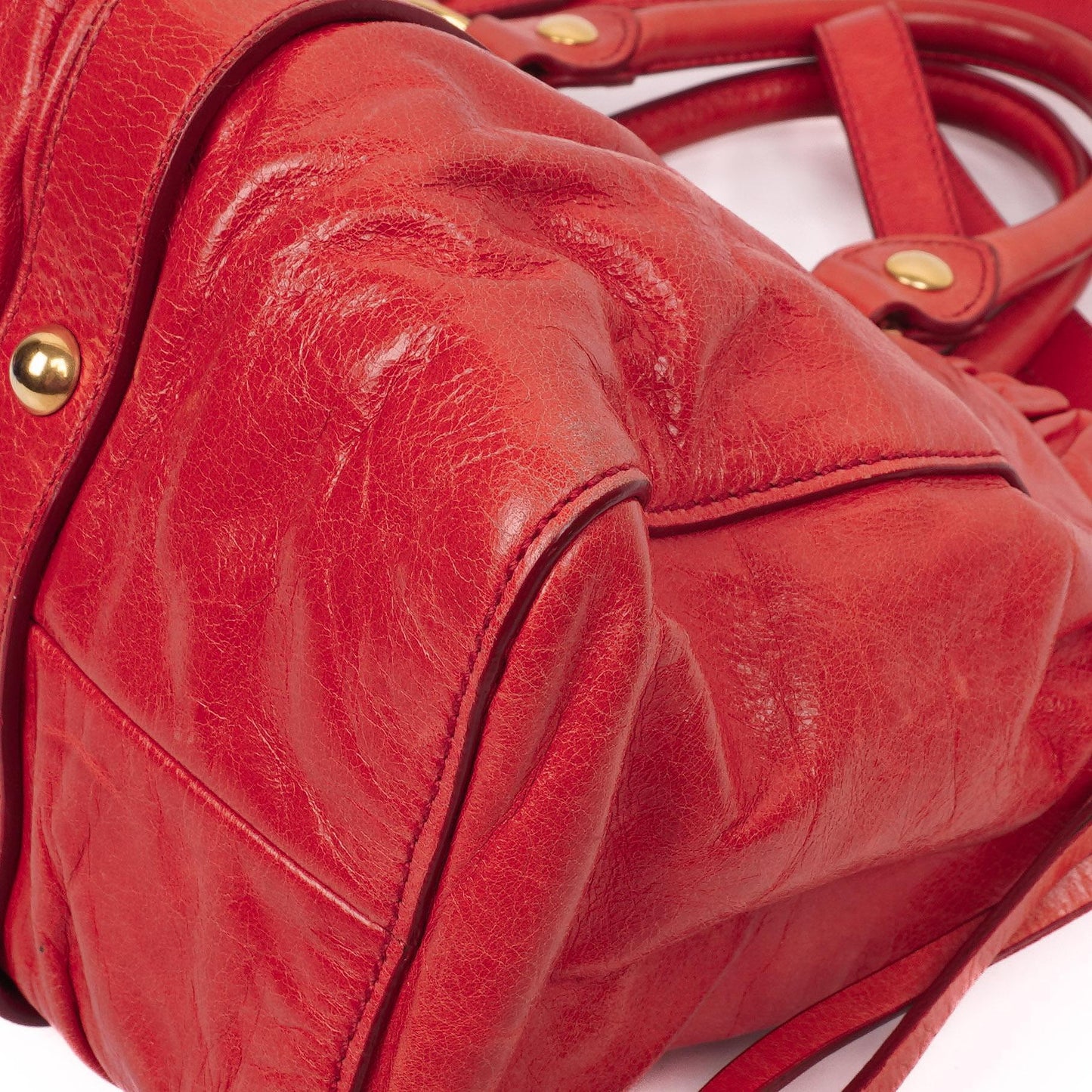 Miu Miu Vitello Shine Lacca Satchel Tasche