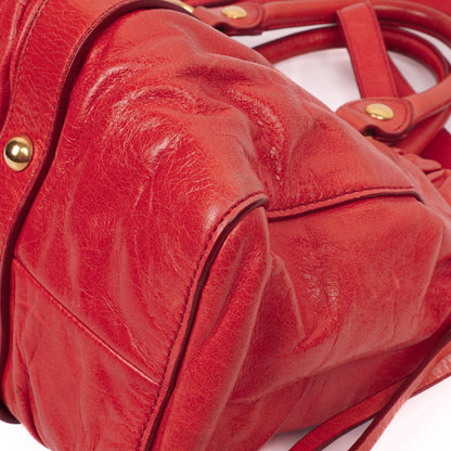 Miu Miu Vitello Shine Lacca Satchel Tasche
