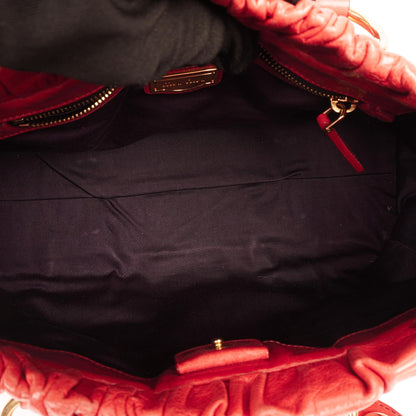 Miu Miu Vitello Shine Lacca Satchel Tasche
