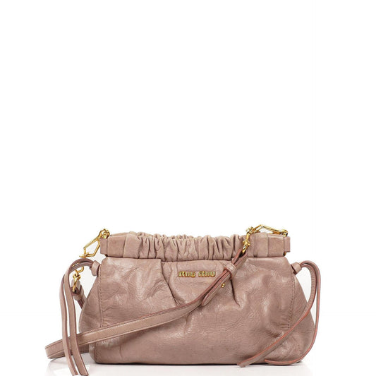 Miu Miu Vitello Shine Mughetto Crossbody Clutch Tasche
