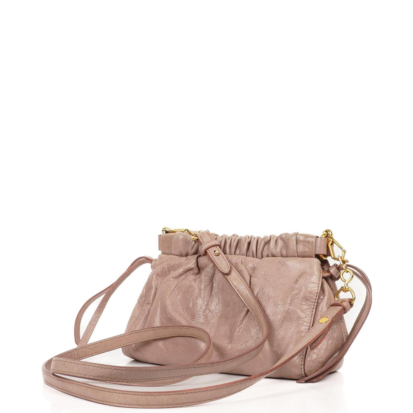 Miu Miu Vitello Shine Mughetto Crossbody Clutch Tasche