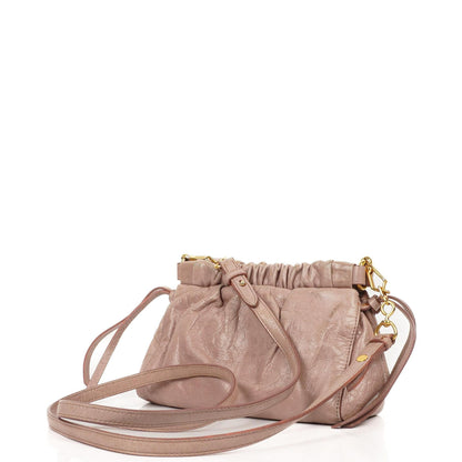 Miu Miu Vitello Shine Mughetto Crossbody Clutch Tasche