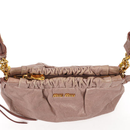 Miu Miu Vitello Shine Mughetto Crossbody Clutch Tasche