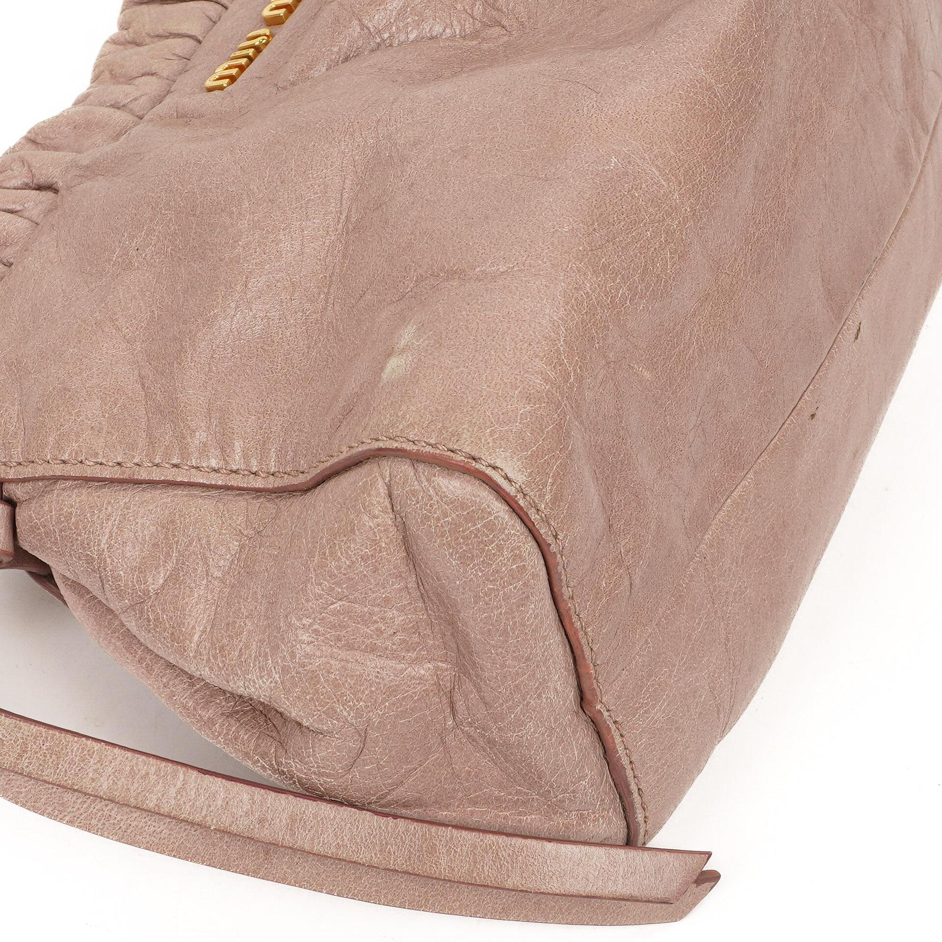 Miu Miu Vitello Shine Mughetto Crossbody Clutch Tasche