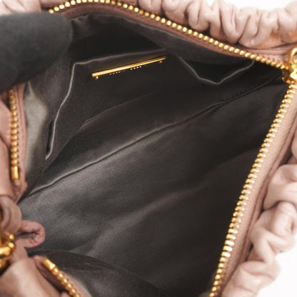 Miu Miu Vitello Shine Crossbody Clutch Bag Mughetto