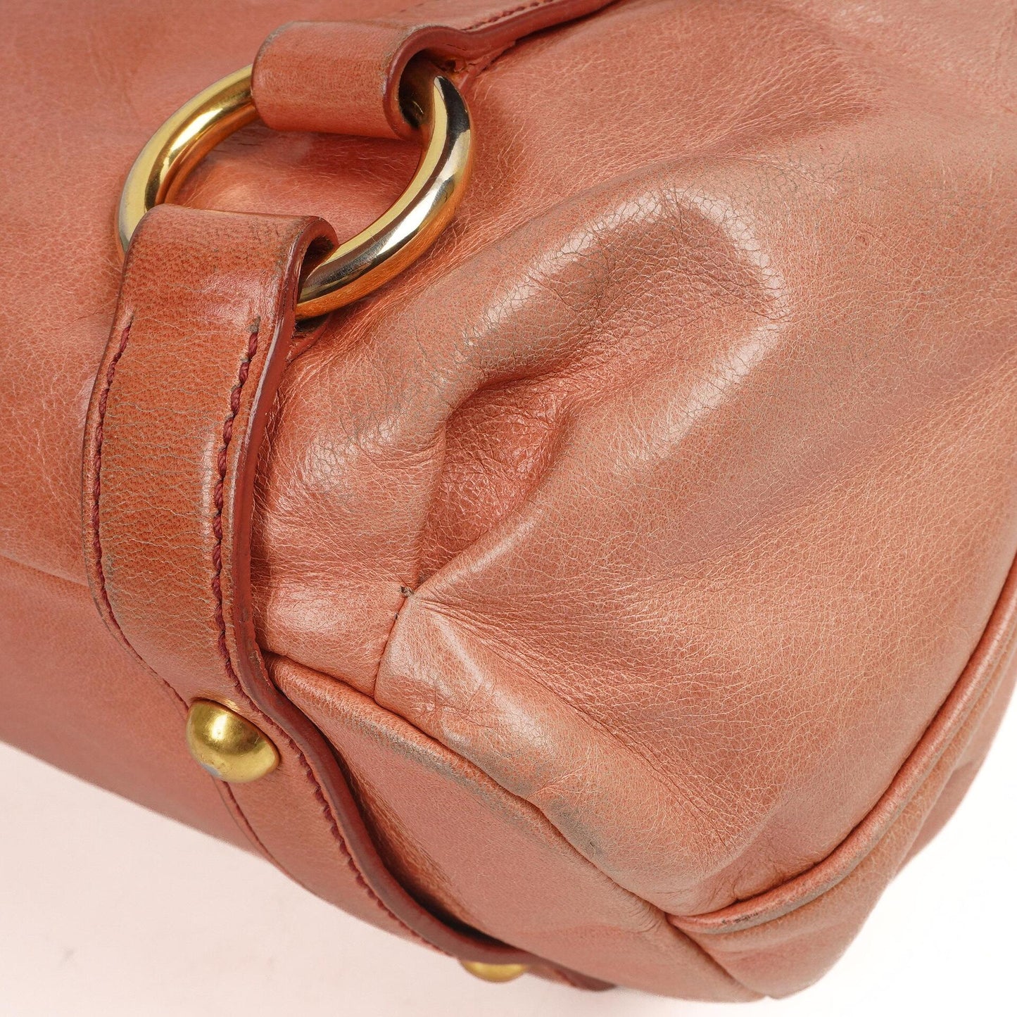 Miu Miu Vitello Shine Satchel Bag Rosa