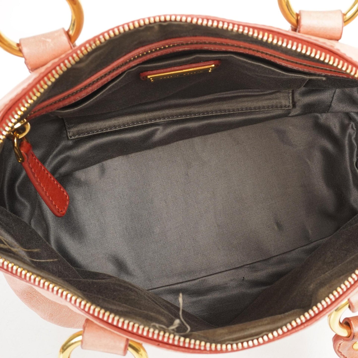 Miu Miu Vitello Shine Satchel Bag Rosa