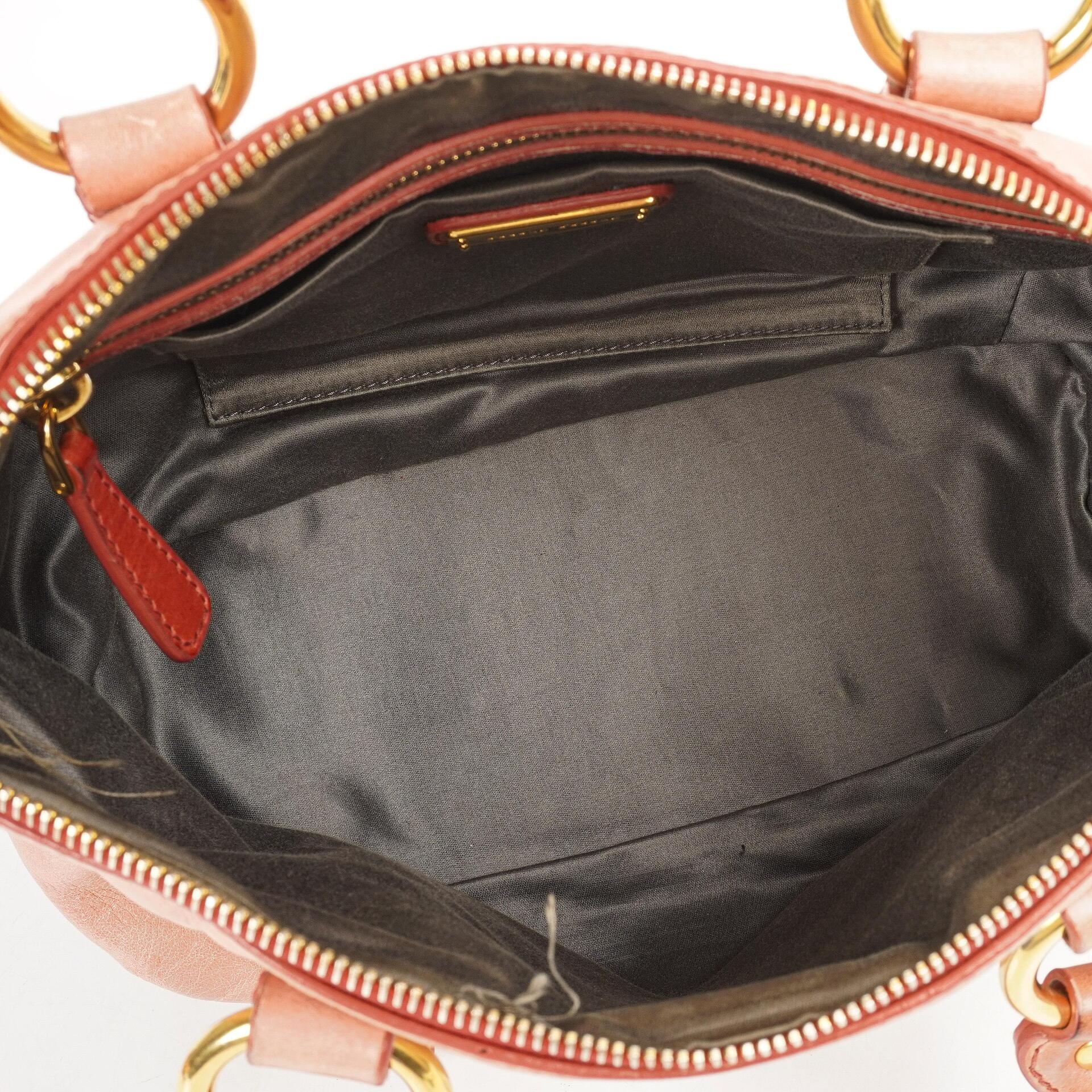 Miu Miu Vitello Shine Satchel Bag Rosa
