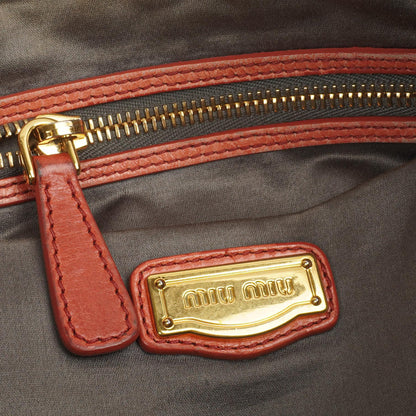 Miu Miu Vitello Shine Satchel Bag Rosa