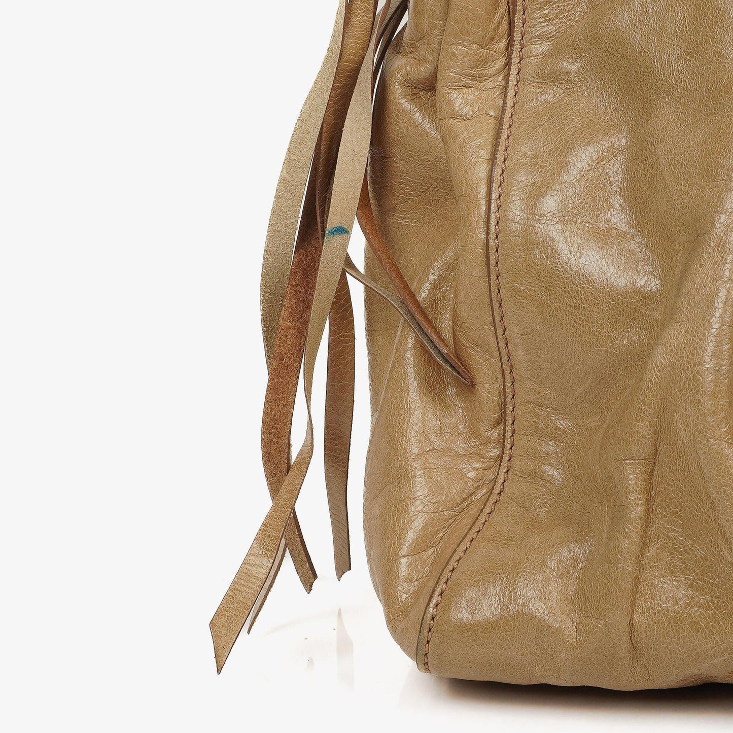 Miu Miu Vitello Shine Sabbia Satchel Bag