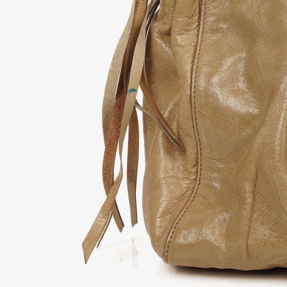 Miu Miu Vitello Shine Sabbia Satchel Bag