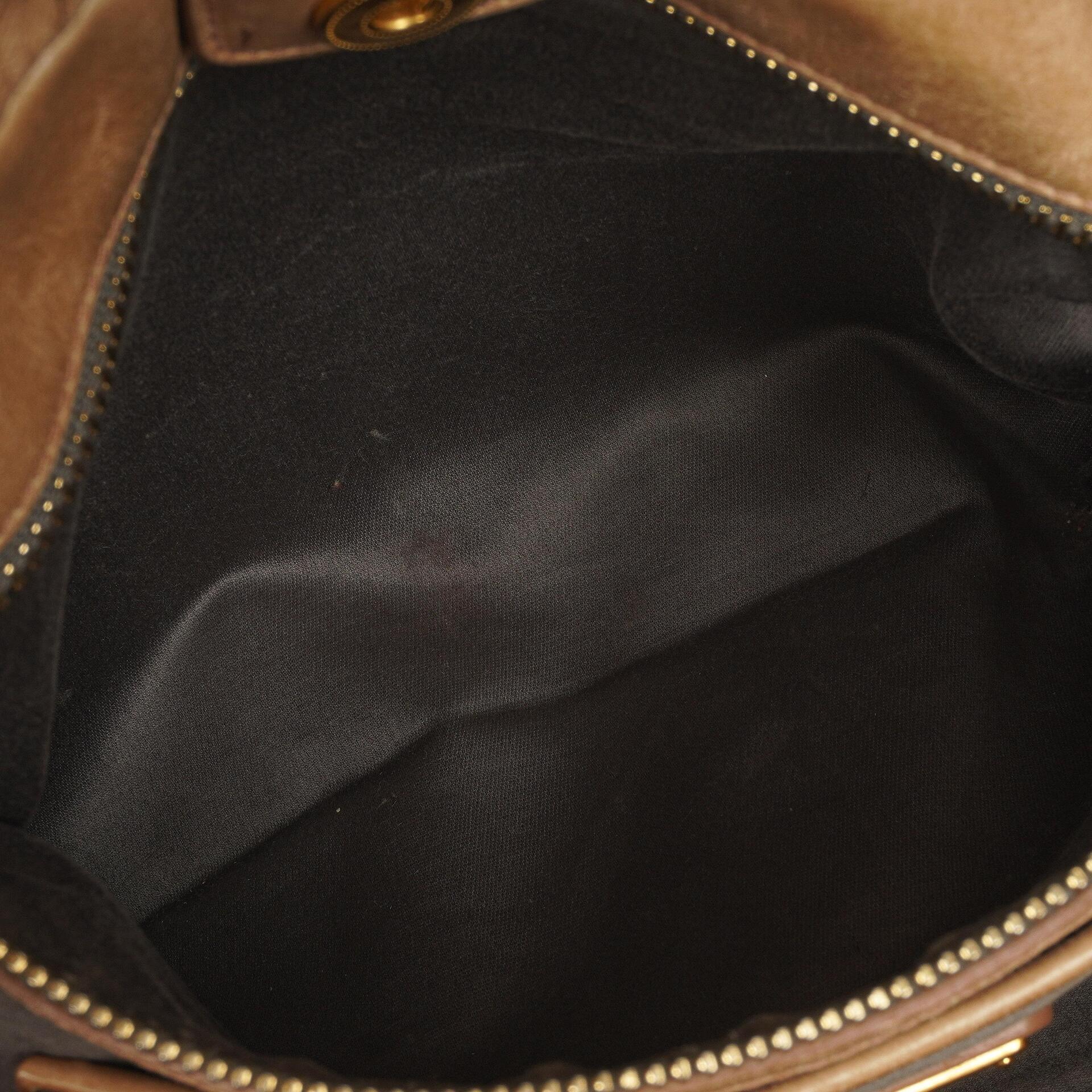 Miu Miu Vitello Shine Sabbia Satchel Bag