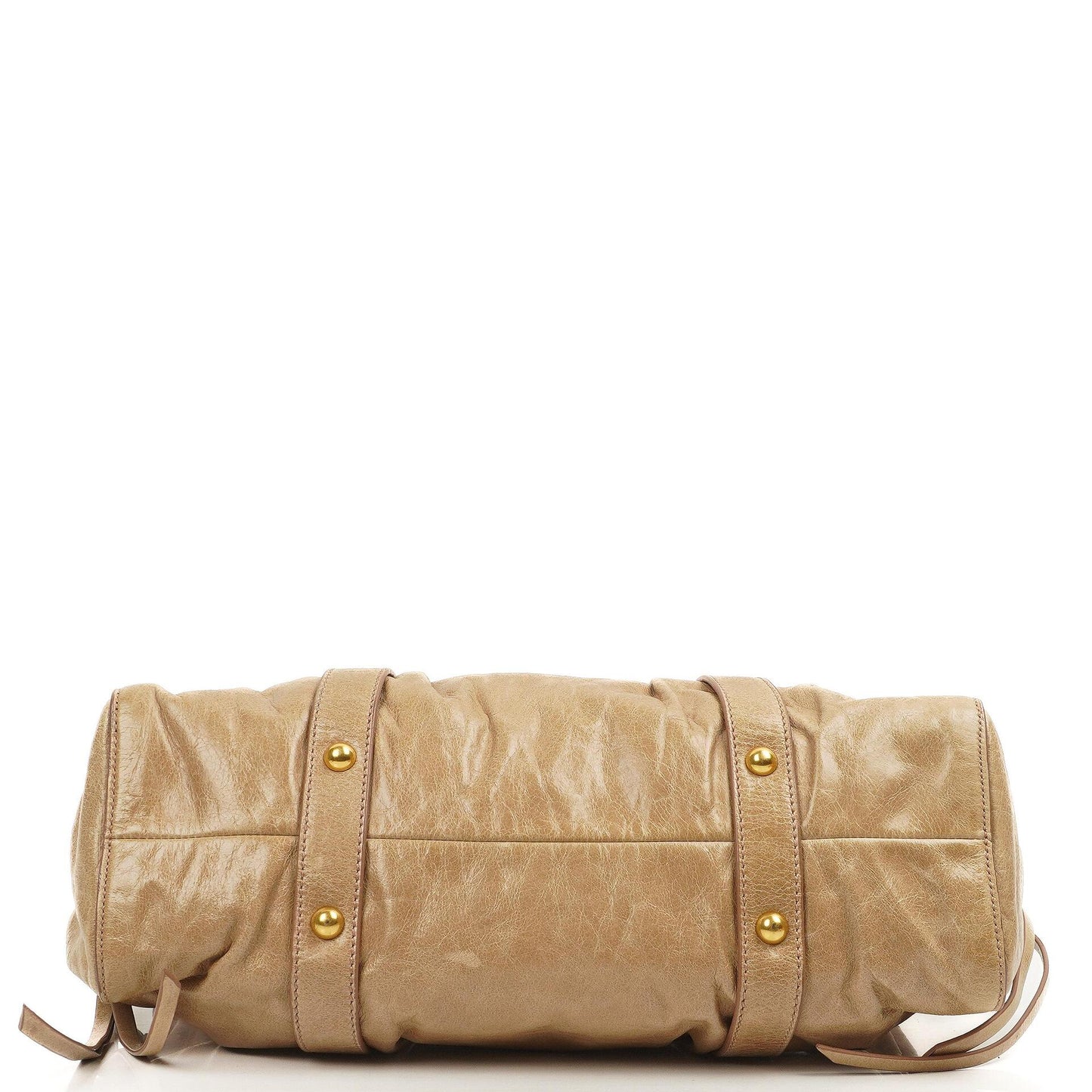 Miu Miu Vitello Shine Sabbia Satchel Tasche