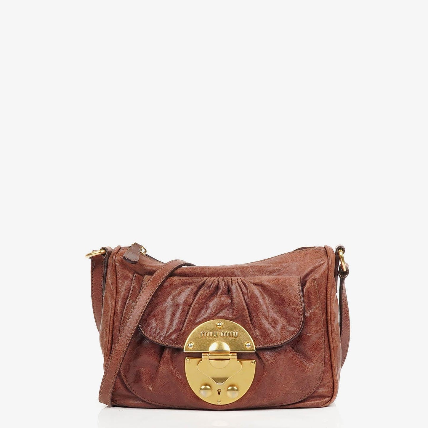 Miu Miu Vitello Twist Sandalo Crossbody Bag
