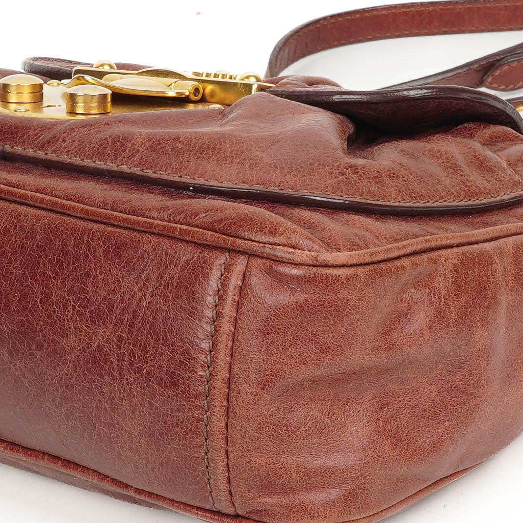Miu Miu Vitello Twist Sandalo Crossbody Bag