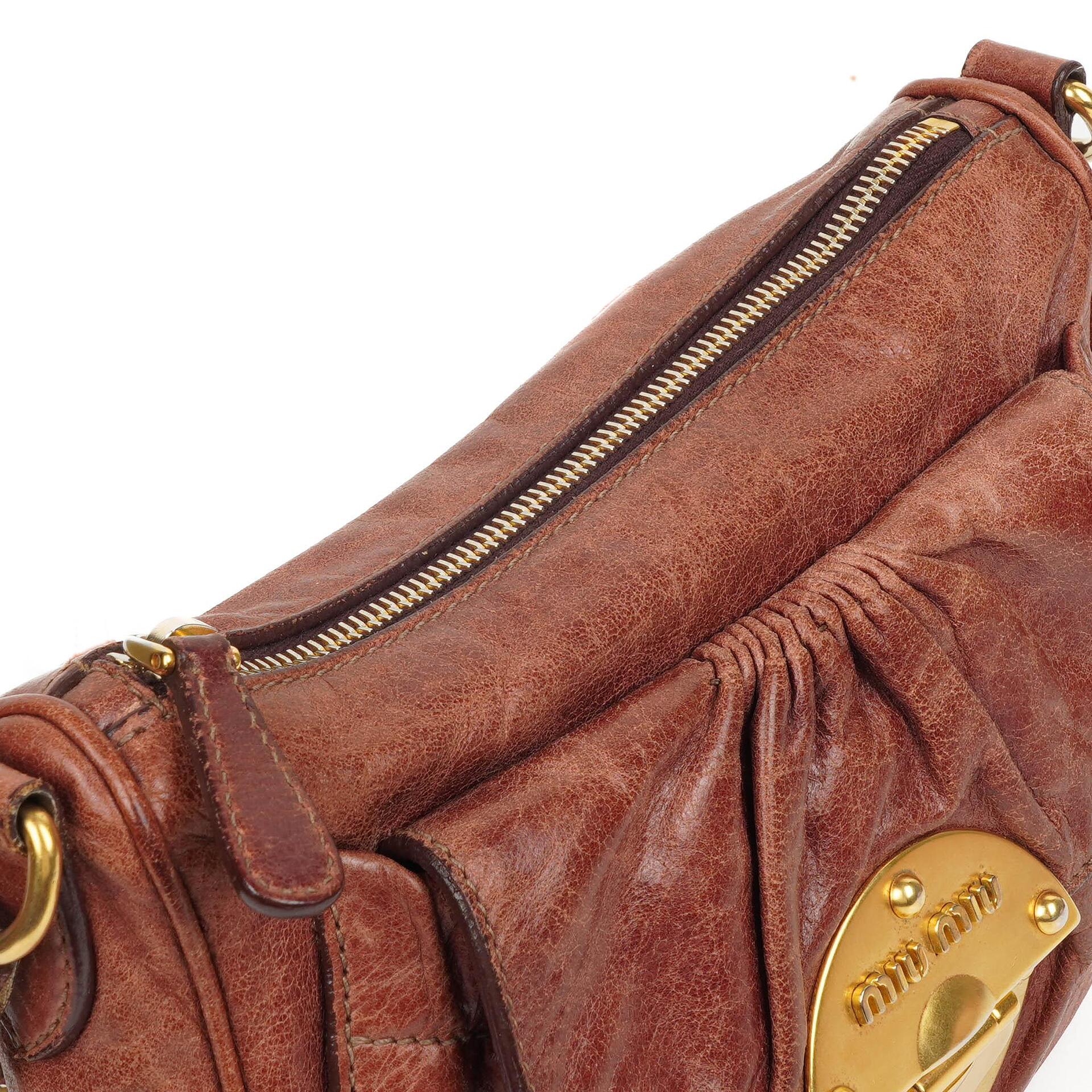 Miu Miu Vitello Twist Sandalo Crossbody Bag