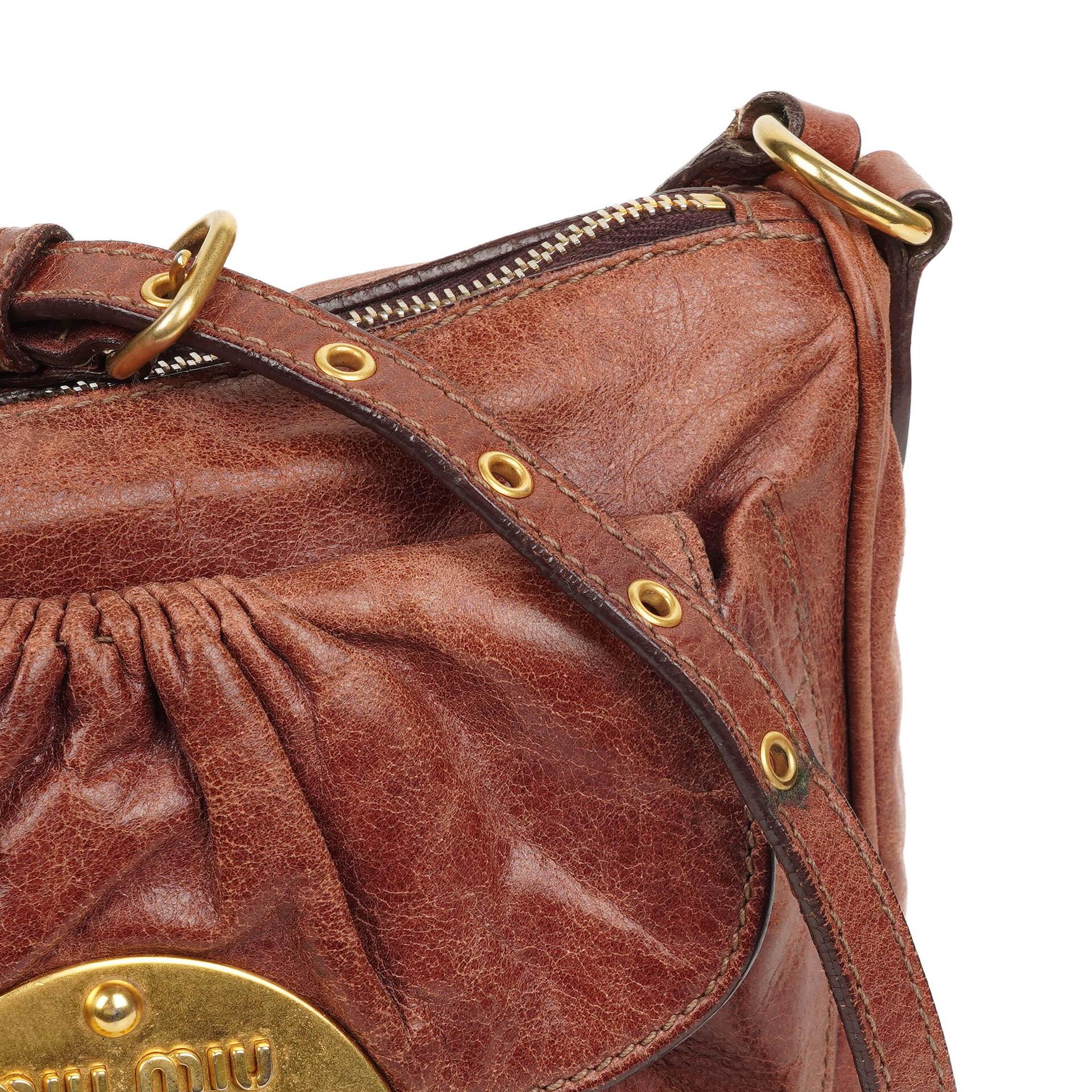 Miu Miu Vitello Twist Sandalo Crossbody Bag