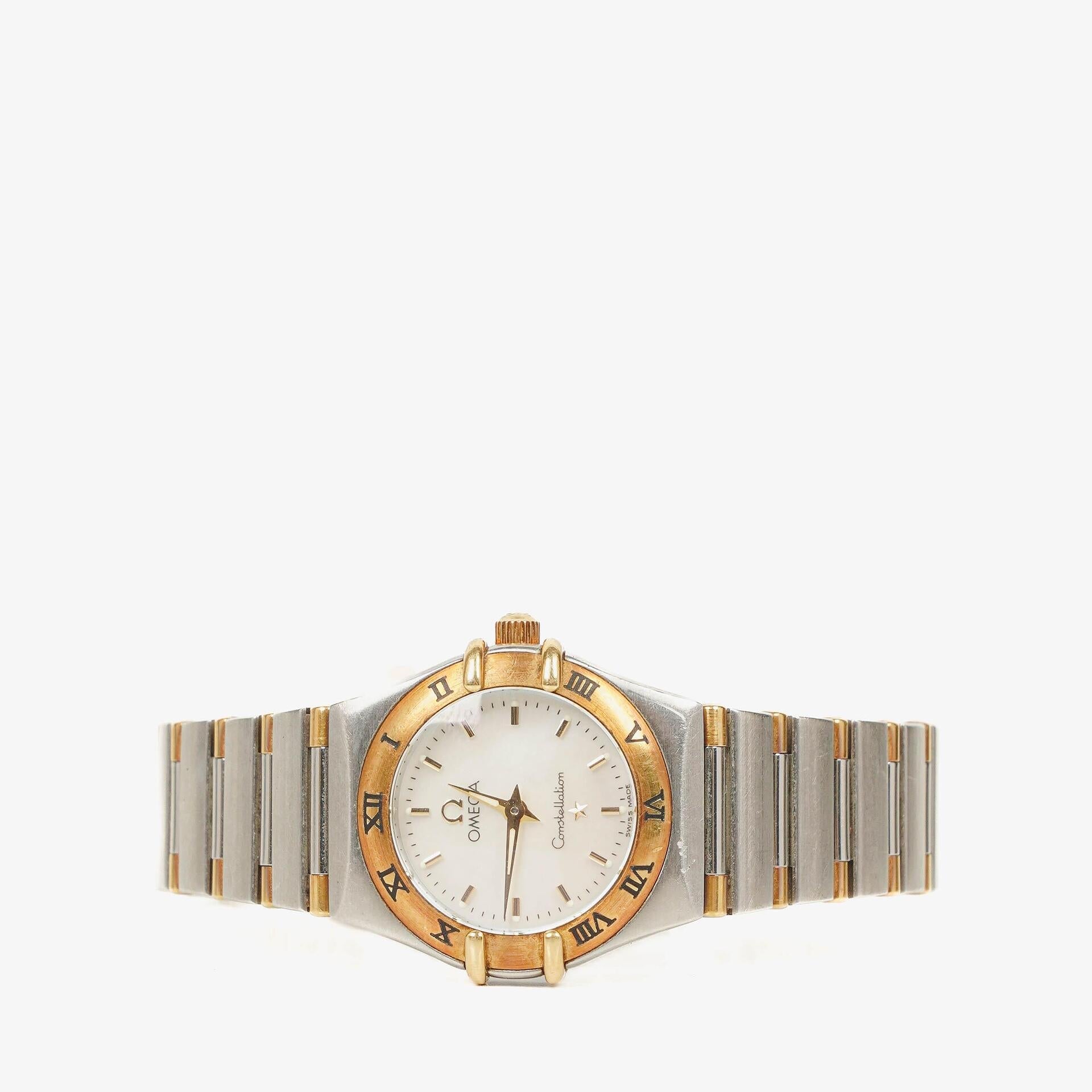 Omega Constellation Quarzuhr aus Edelstahl, 23 mm