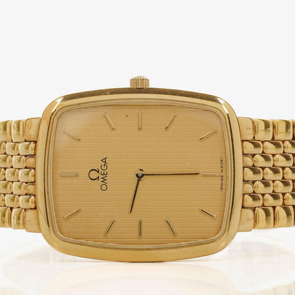 Omega De Ville 26 mm Quarzuhr aus vergoldetem Edelstahl