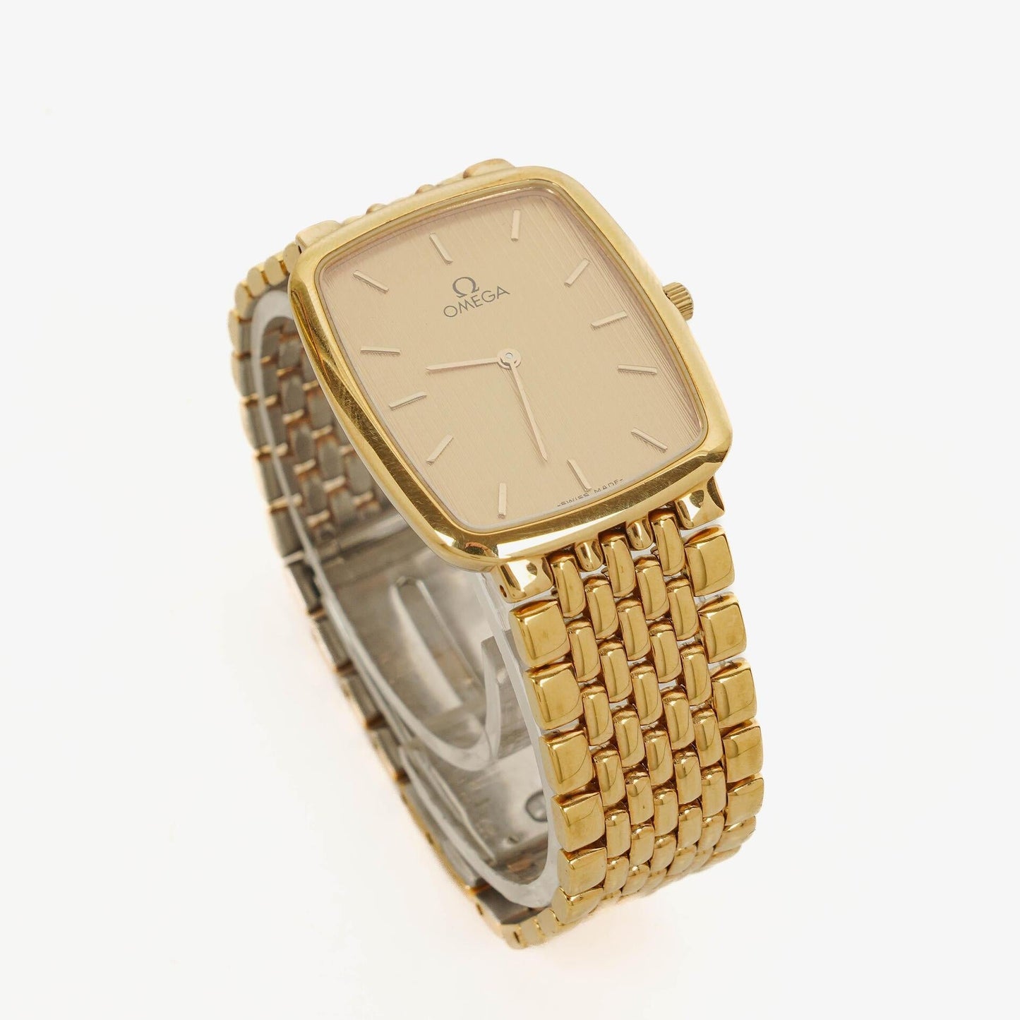 Omega De Ville 26 mm Quarzuhr aus vergoldetem Edelstahl
